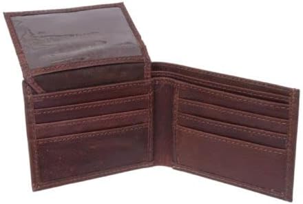 Leather Wallet Bifold Pocket Money Holder Credit Card Case Slim Personal ID Slot, Best for Christmas to Mens