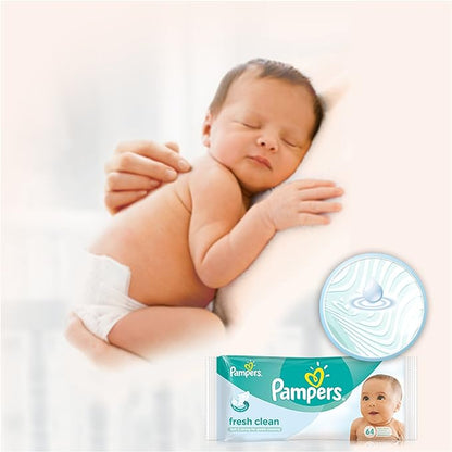 Pampers Clean Fresh Wet Wipes 12x64 Piece (768 Pieces)