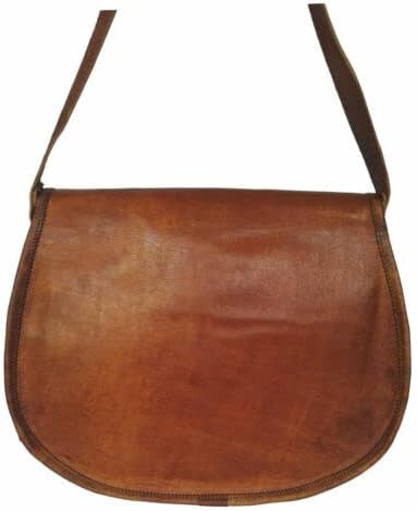 Brown Leather Messenger Bag Women's Cross-Body Satchel Handbags Sling Bags 12 Inch, Best For Christmas Gift