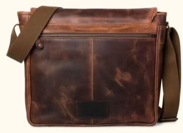 Leather Messenger Bag 15 In Laptop Satchel Office Business Shoulder Bags