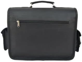 Black Leather DSLR Camera Bag Briefcase Messenger Bags