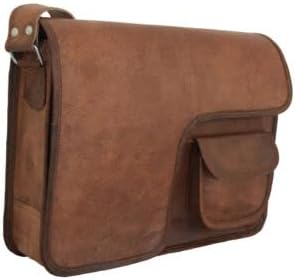 Mens Leather Messenger Bag 13 In Laptop Satchel School Cross-Body Shoulder Bags, Best For Christmas Gift