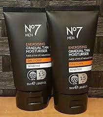 (2 PACK) No7 Men Energising Moisturiser SPF 15 x 50ml & Energising Gradual Tan Moisturiser SPF 15 x 50ml by No7 Men