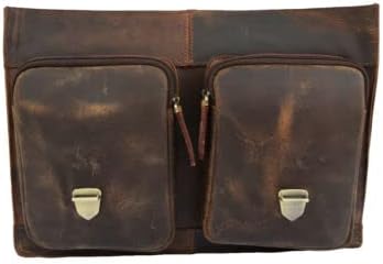 Leather Satchel Messenger Bag 15 In Laptop Briefcase Office College Bags, Best For Christmas Gift