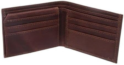 Leather Wallet Bifold Pocket Money Holder Credit Card Case Slim Personal ID Slot, Best for Christmas to Mens