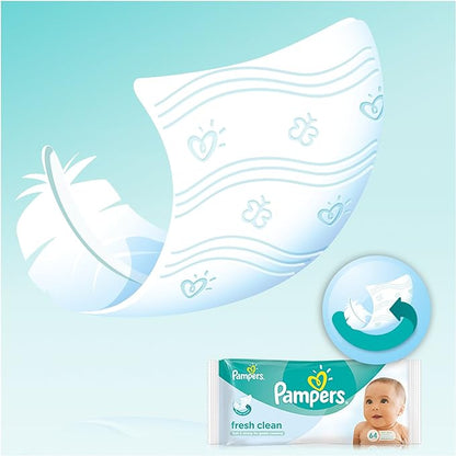 Pampers Clean Fresh Wet Wipes 12x64 Piece (768 Pieces)